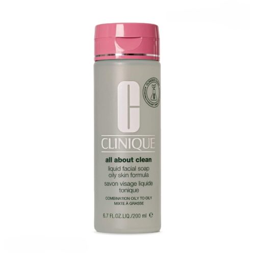 صابون مایع صورت پوست چرب کلینیک ۲۰۰میل  All about clean liquid facial soap Clinique - Image 1
