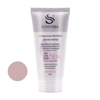 کرم ضد آفتاب رنگی سانیورا SPF 50 رنگی پوست ‌های خشک حجم 50 میلی ‌لیتر