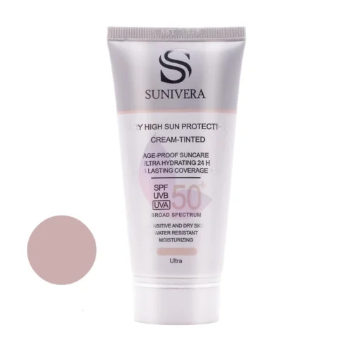کرم ضد آفتاب رنگی سانیورا SPF 50 رنگی پوست ‌های خشک حجم 50 میلی ‌لیتر