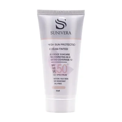 کرم ضد آفتاب رنگی سانیورا SPF 50 رنگی