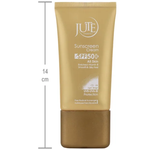 کرم ضد آفتاب ژوت (Jute) بژ روشن Spf50 Light Beige مناسب انواع پوست 40میلی لیتر