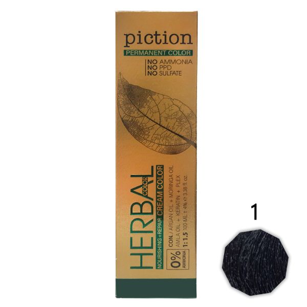 رنگ مو بدون آمونیاک پیکشن شماره 1.0 مشکی