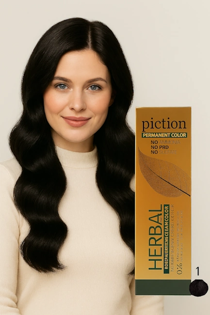 رنگ مو بدون آمونیاک پیکشن شماره 1.0 مشکی 