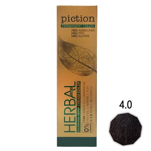 رنگ مو بدون آمونیاک پیکشن شماره 4.0 قهوه‌ ای