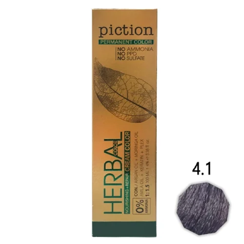 رنگ مو بدون آمونیاک پیکشن شماره 4.1 قهوه ای خاکستری