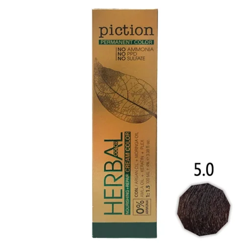 رنگ مو بدون آمونیاک پیکشن شماره 5.0 قهوه ای روشن