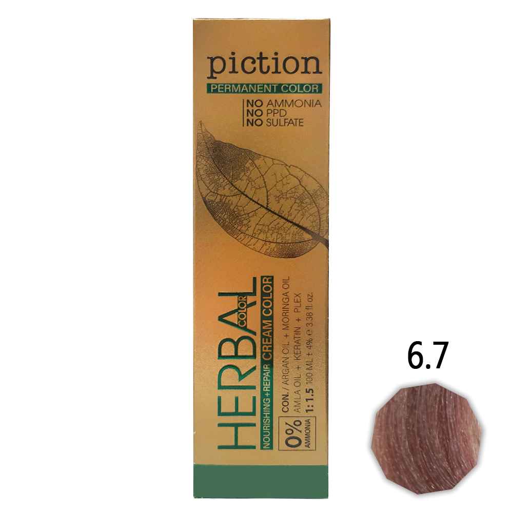 رنگ مو بدون آمونیاک پیکشن شماره 6.7 بلوند شکلاتی تیره