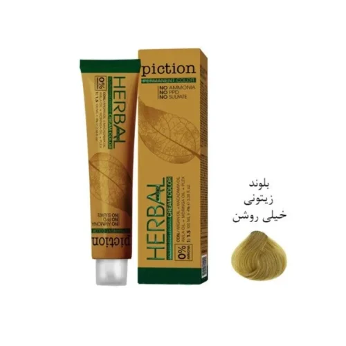 رنگ مو بدون آمونیاک پیکشن شماره 9.8 بلوند زیتونی خیلی روشن