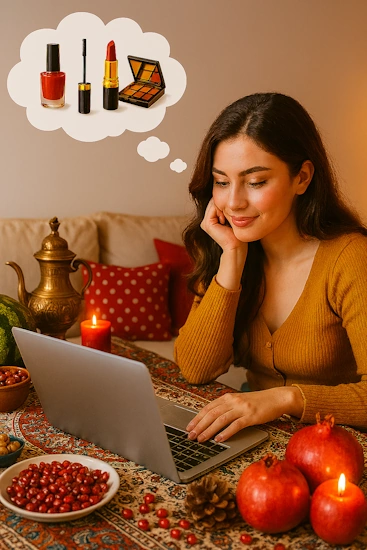 لوازم آرایشی برای شب یلدا