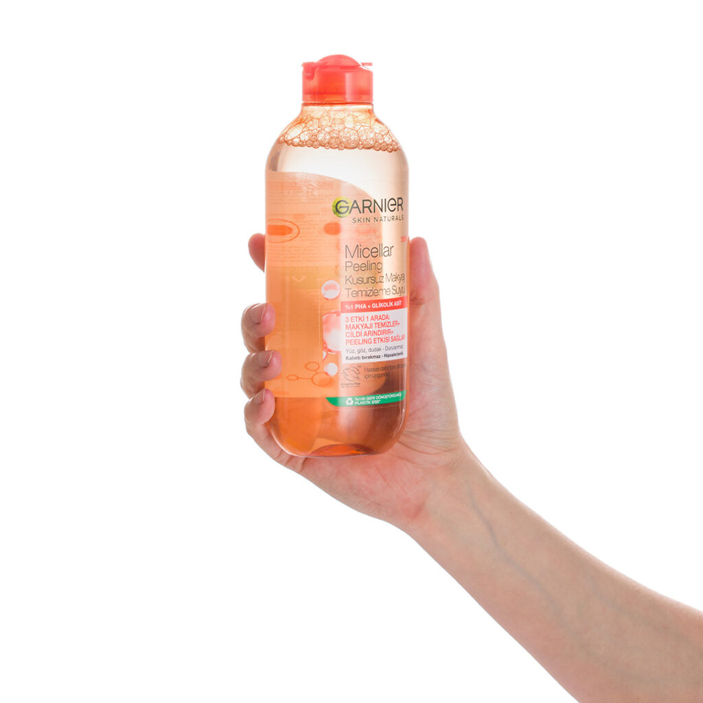 میسلار واتر لایه بردار گارنیر مدل Peeling حاوی AHA حجم 400 میلی لیتر