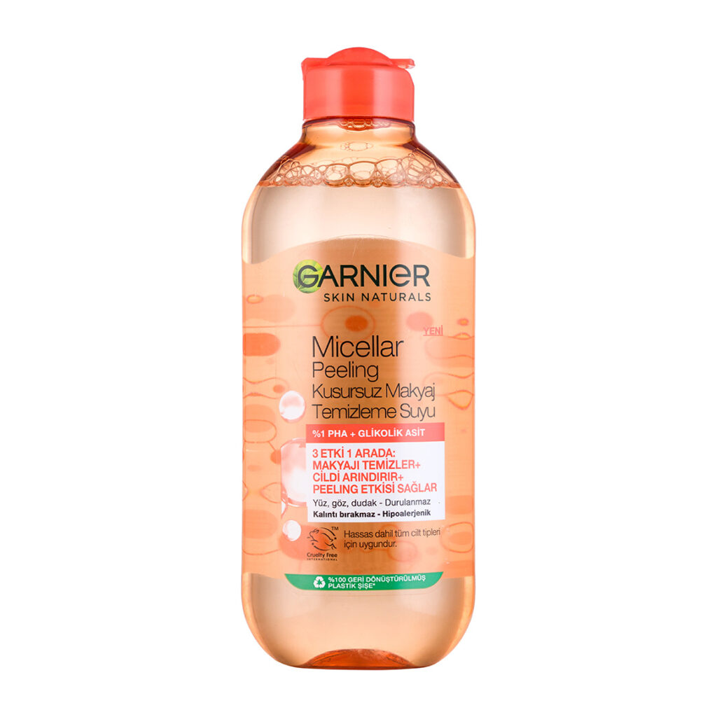 میسلار واتر لایه بردار گارنیر مدل Peeling حاوی AHA حجم 400 میلی لیتر