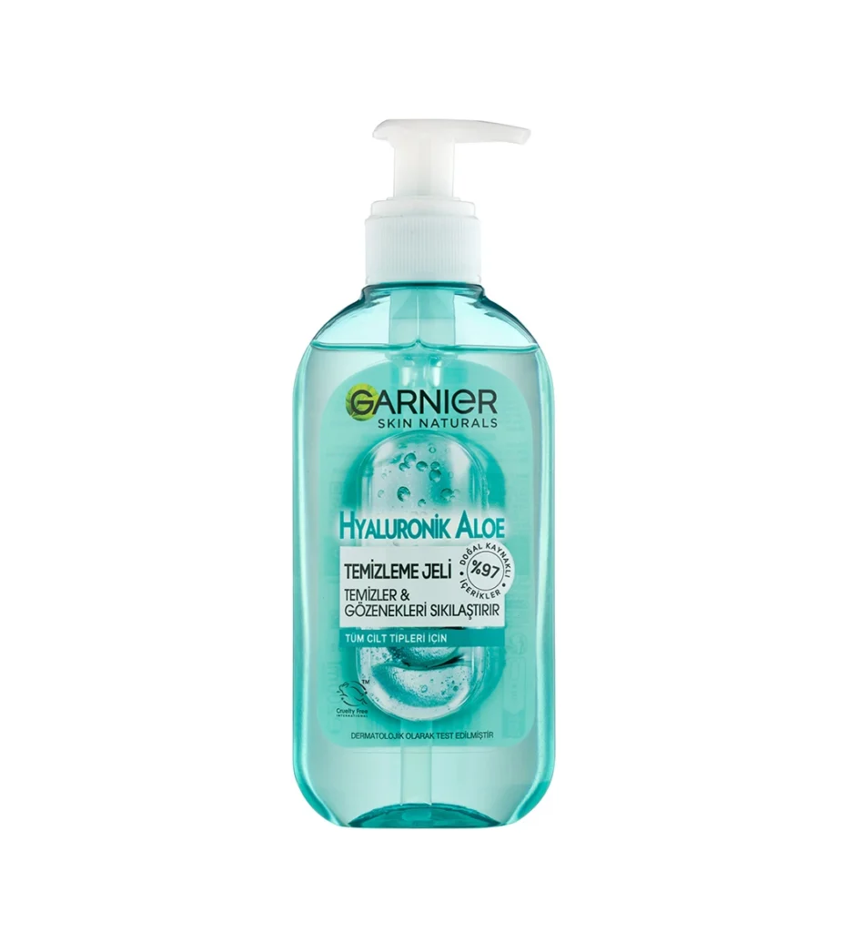 ژل شستشوی صورت گارنیر مدل آبرسان با عصاره آلوئه ورا و هیالورونیک اسید حجم 200 میلی لیتر