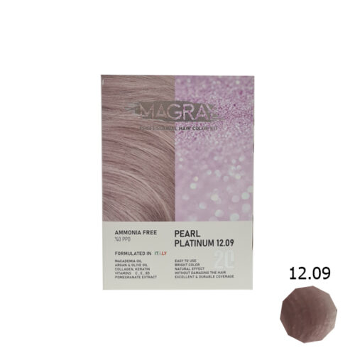 کیت رنگ مو بدون آمونیاک ماگرای شماره 12.09 پلاتینه مرواریدی