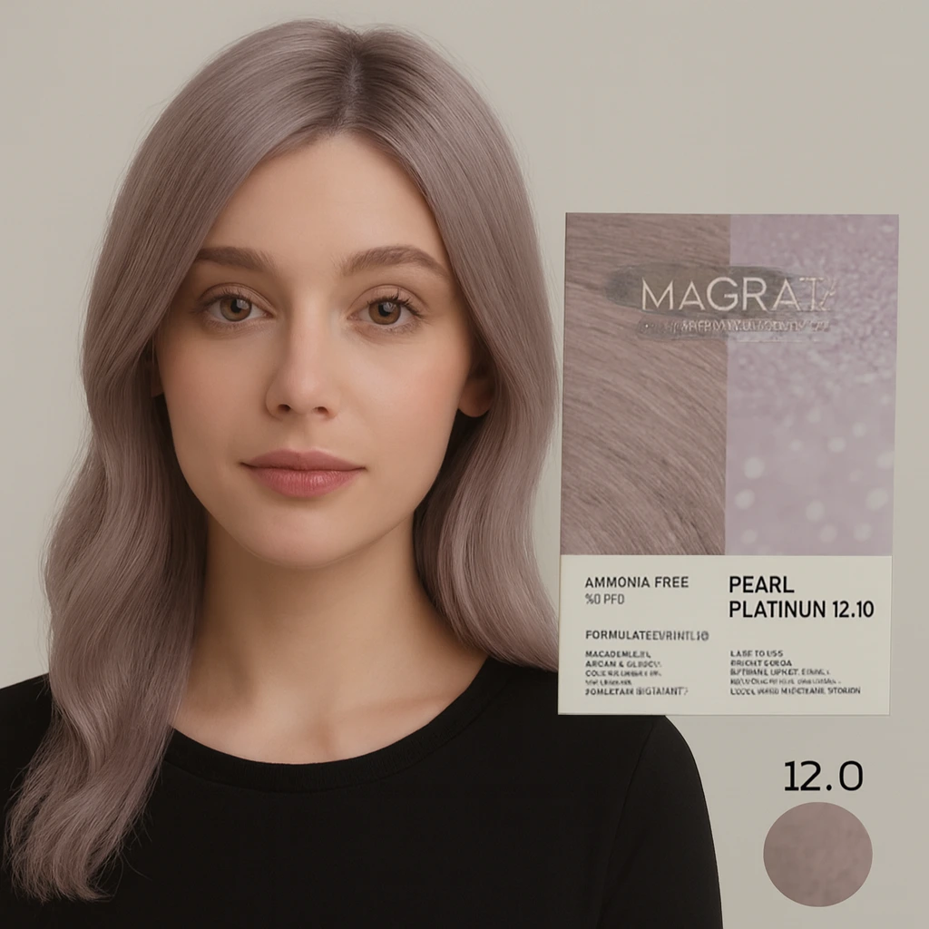 کیت رنگ مو بدون آمونیاک ماگرای شماره 12.09 پلاتینه مرواریدی 
