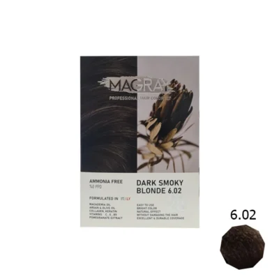 کیت رنگ مو بدون آمونیاک ماگرای شماره 6.02 بلوند دودی تیره