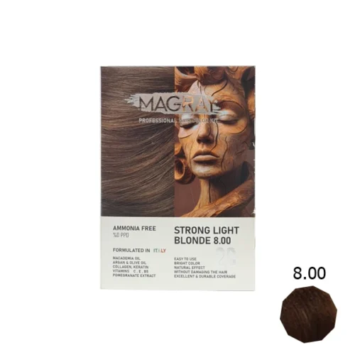 کیت رنگ مو بدون آمونیاک ماگرای شماره 8.00 بلوند روشن قوی