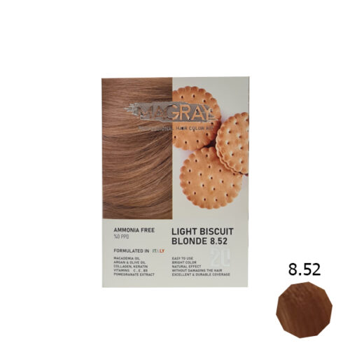 کیت رنگ مو بدون آمونیاک ماگرای شماره 8.52 بلوند بیسکویتی روشن
