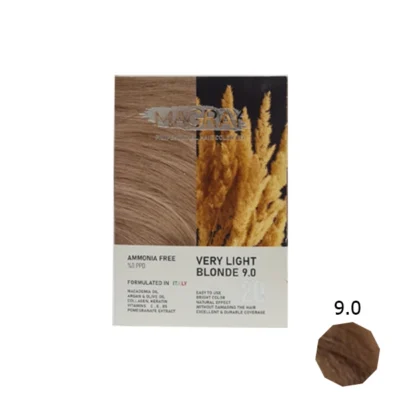 کیت رنگ مو بدون آمونیاک ماگرای شماره 9.0 بلوند خیلی روشن