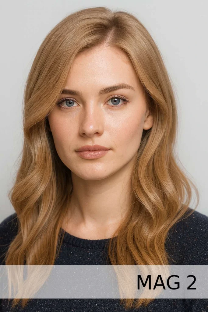 کیت رنگ مو بدون آمونیاک ماگرای شماره MAG2 شامپاینی