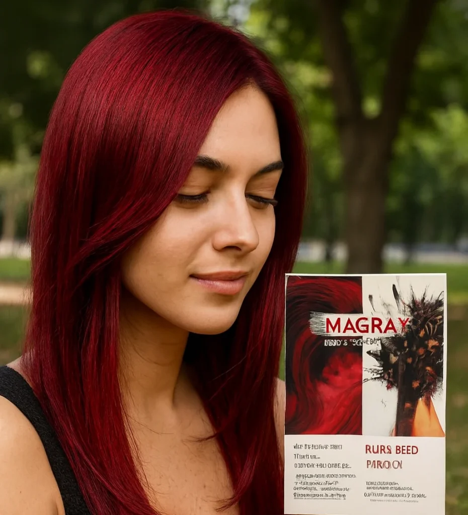 کیت رنگ مو بدون آمونیاک ماگرای شماره MAG6 قرمز یاقوتی