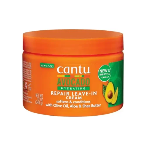 کرم آووکادو آبرسان و ترمیم‌کننده خارج از حمام مخصوص موهای فر و مجعد کنِتو – Cantu Avocado Hydrating Repair Leave‑In Cream