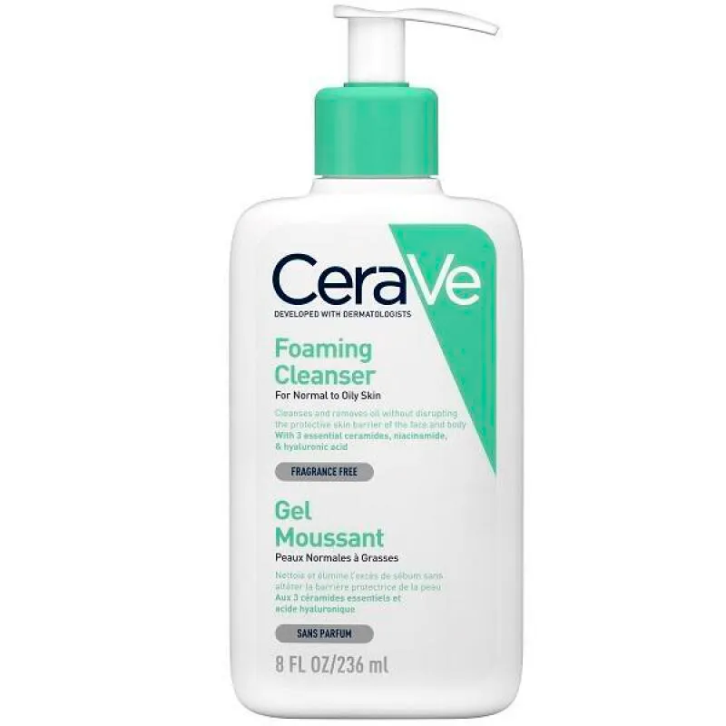 فوم شستشوی صورت سراوی Cerave مخصوص پوست نرمال و چرب (حجم 236 میلی لیتر) فوم شستشوی صورت سراوی Cerave مخصوص پوست نرمال و چرب (حجم 236 میلی لیتر) - Image 1