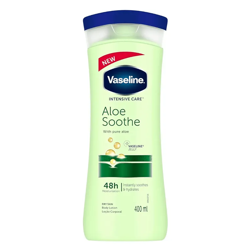 لوسیون بدن الوئه ورا وازلین مدل Aloe soothe حجم 400ml لوسیون بدن الوئه ورا وازلین
