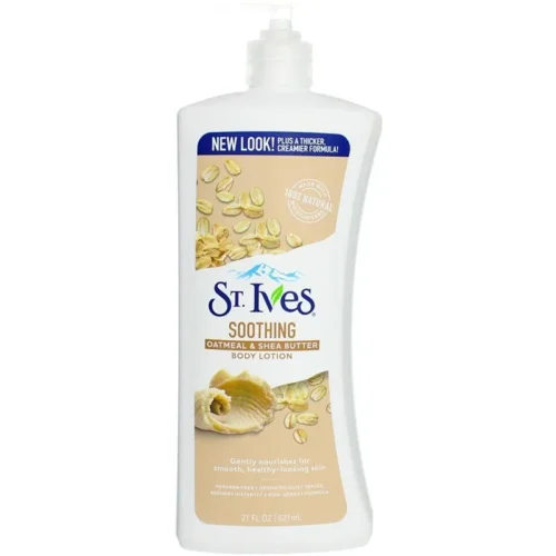 لوسیون بدن سنت ایوز ST.lves مدل soothing حاوی عصاره جو پرک و شی باتر حجم 621 میل