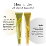 بوستر شات رتینال و کافئین ضدچروک و بستن منافذ آرنسیا ARENCIA RETINAL BOOSTER SHOT FACE & EYE CREAM - تصویر 2